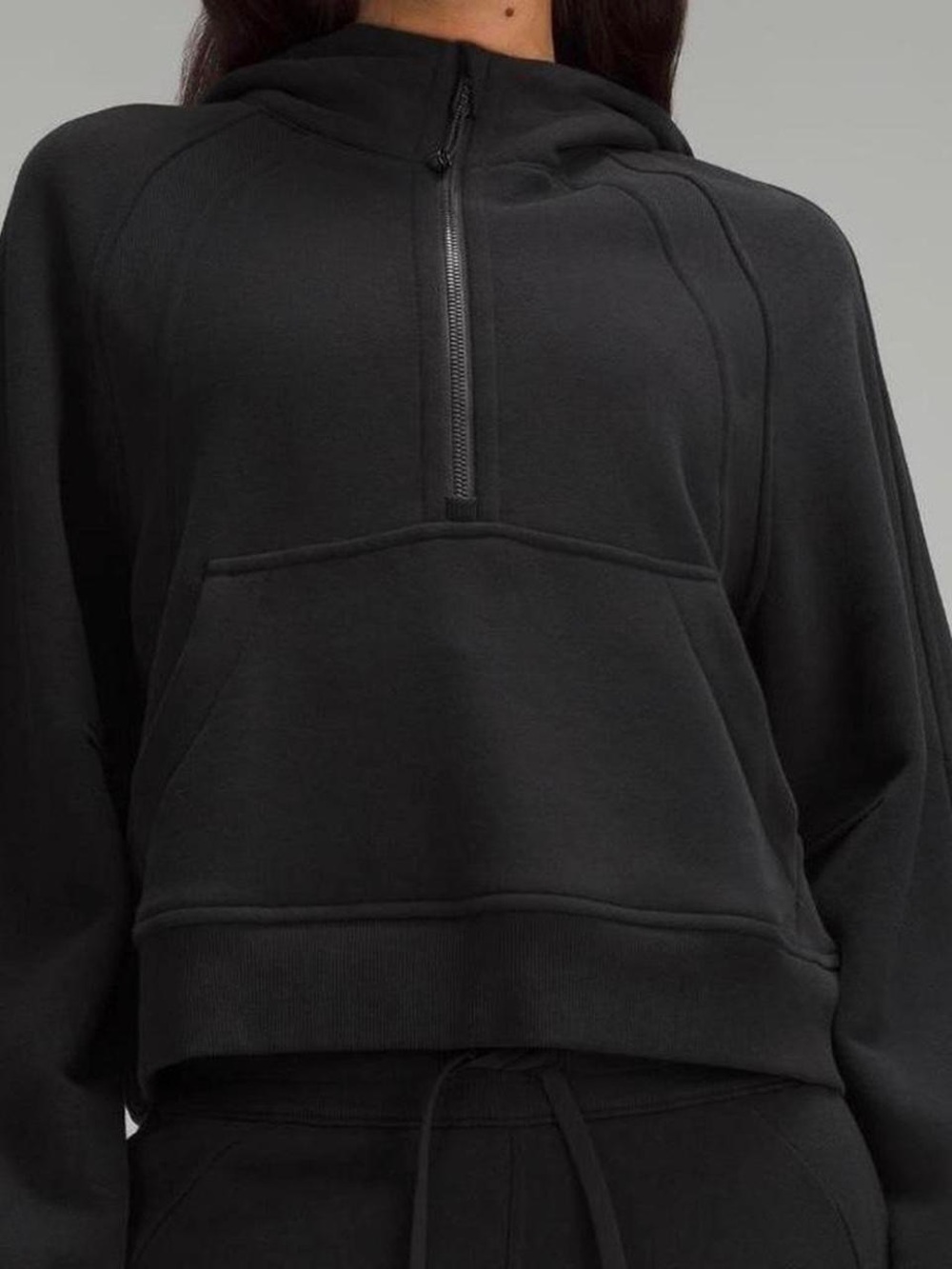 Lululemon Scuba Black Half-Zip Hoodie Sweater